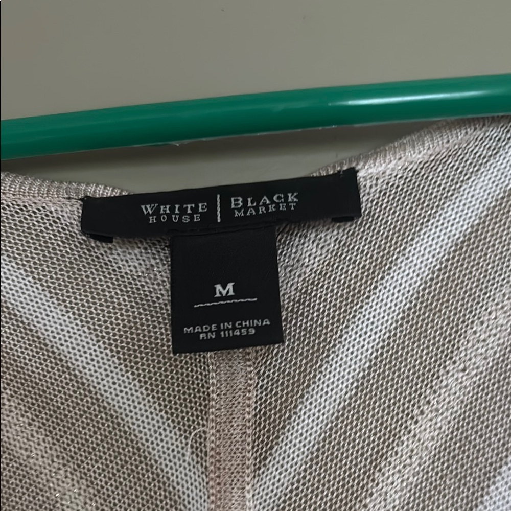 White House Black Market Tan/Gold/white top